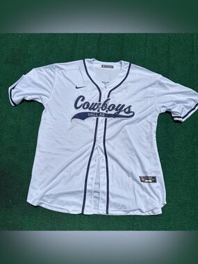 Dak Prescott  #4 Dallas Cowboys White Baseball Jersey Button Down Men’s Size 4XL